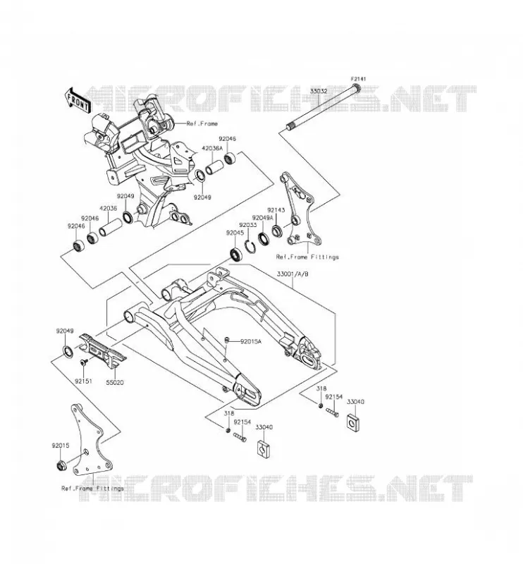 SWINGARM Kawasaki MOTOS 650 2016 ER-6N ABS  ER650FGF