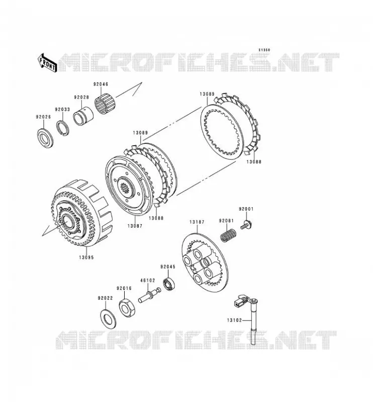 CLUTCH Kawasaki MOTOS 250 2000 NINJA 250R  EX250-F14
