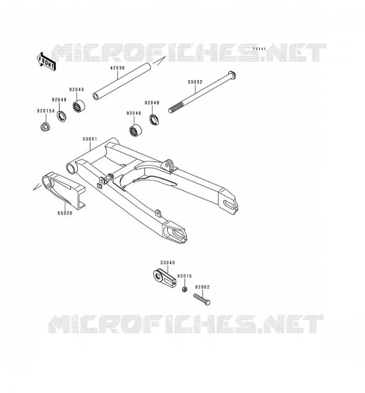 SWINGARM Kawasaki MOTOS 250 2000 NINJA 250R  EX250-F14