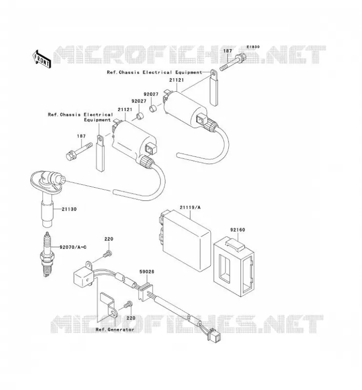 IGNITION SYSTEM Kawasaki MOTOS 250 2004 NINJA 250R  EX250-F18