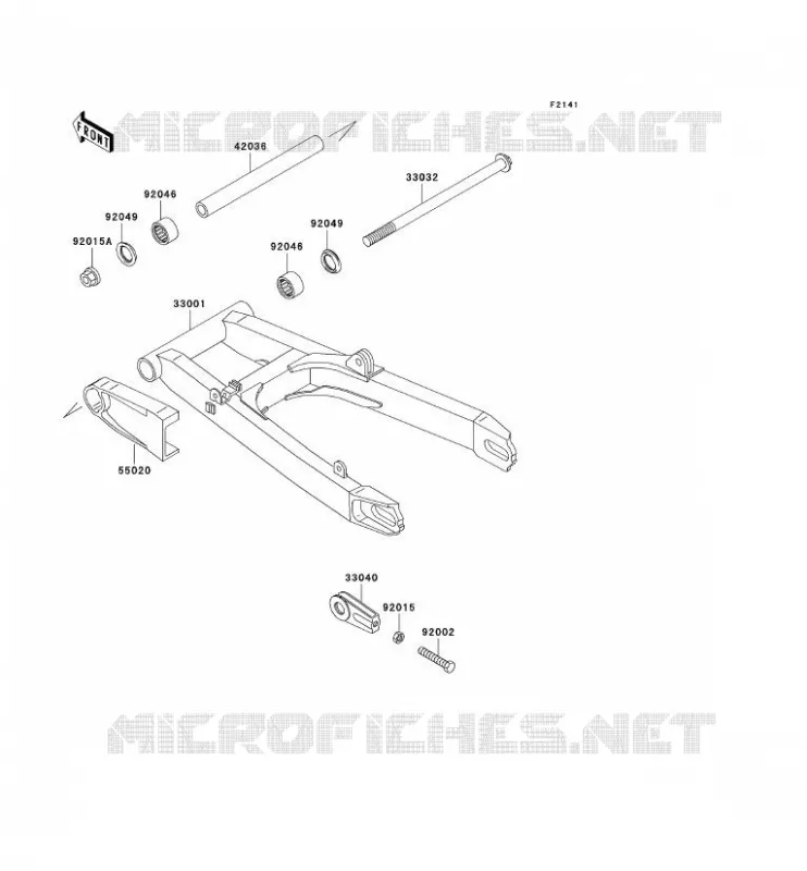 SWINGARM Kawasaki MOTOS 250 2005 NINJA 250R  EX250-F19
