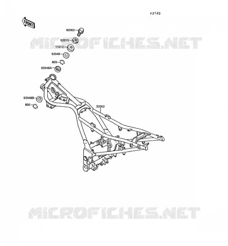 CHASSIS Kawasaki MOTOS 250 1988 GPX250R  EX250-F2
