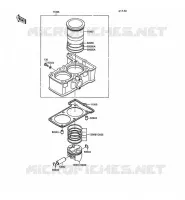 CYLINDER   PISTON  voor Kawasaki GPX250R 1989