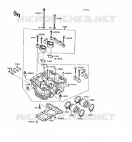 CYLINDER HEAD voor Kawasaki GPX250R 1989