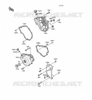 ENGINE COVERS voor Kawasaki GPX250R 1989