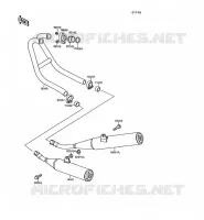 EXHAUST voor Kawasaki GPX250R 1989