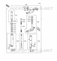 FRONT FORK voor Kawasaki GPX250R 1989