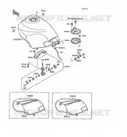 FUEL TANK voor Kawasaki GPX250R 1989