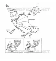 LOWER COWLING voor Kawasaki GPX250R 1989