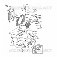 RADIATOR( EX250F 004010) voor Kawasaki GPX250R 1989