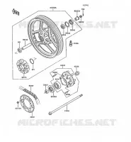 REAR HUB voor Kawasaki GPX250R 1989