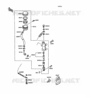 REAR MASTER CYLINDER voor Kawasaki GPX250R 1989