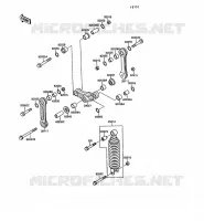 SUSPENSION   SHOCK ABSORBER voor Kawasaki GPX250R 1989