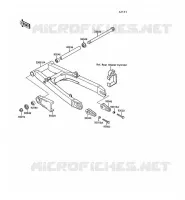 SWINGARM voor Kawasaki GPX250R 1989