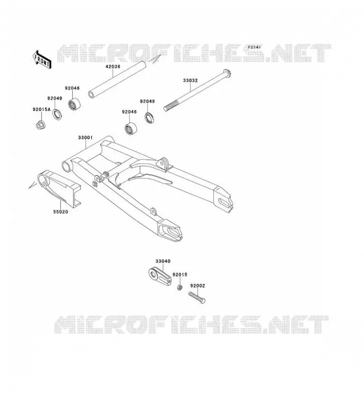 SWINGARM Kawasaki MOTOS 250 1992 GPX250R  EX250-F6