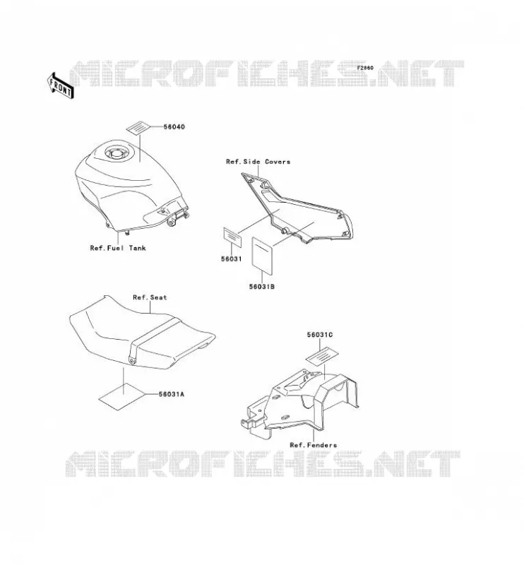 LABELS Kawasaki MOTOS 250 1992 GPX250R  EX250-F6