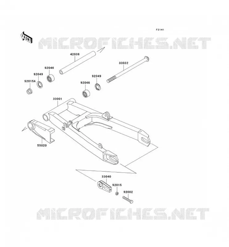 SWINGARM Kawasaki MOTOS 250 2007 NINJA 250R  EX250F7F