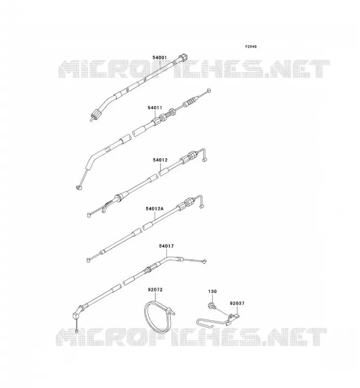 CABLES Kawasaki MOTOS 250 2007 NINJA 250R  EX250F7F