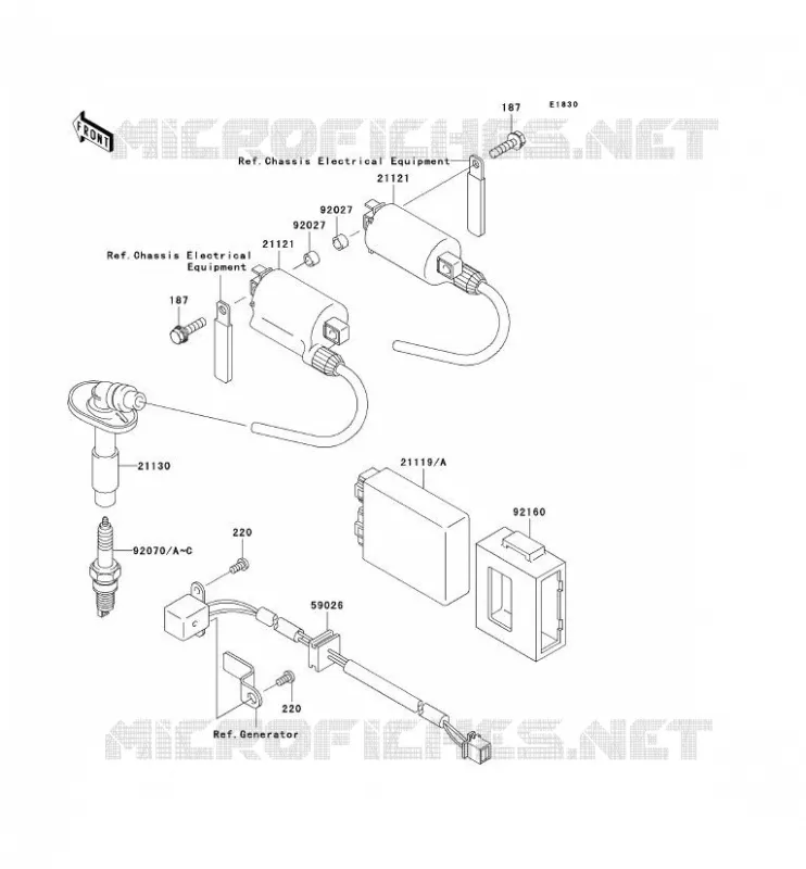 IGNITION SYSTEM Kawasaki MOTOS 250 2007 NINJA 250R  EX250F7F