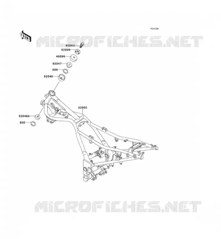 CHASSIS Kawasaki MOTOS 250 1995 GPX250R  EX250-F9