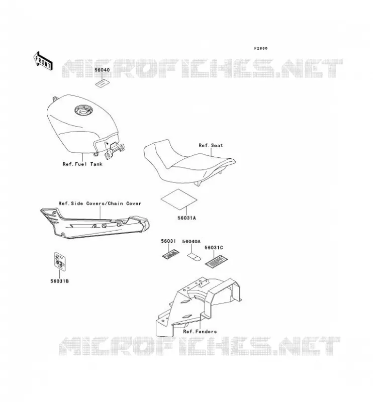 LABELS Kawasaki MOTOS 250 1990 ZZR250  EX250-H1