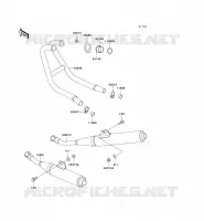 EXHAUST voor Kawasaki ZZR250 2000