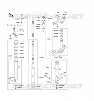 FRONT FORK voor Kawasaki ZZR250 2000