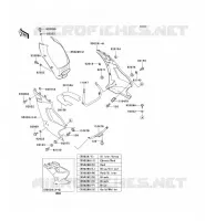 LOWER COWLING voor Kawasaki ZZR250 2000