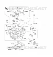 CYLINDER HEAD voor Kawasaki ZZR250 2001