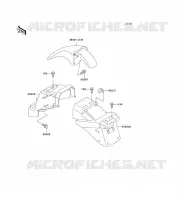 FENDER voor Kawasaki ZZR250 2001