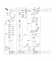 FRONT FORK voor Kawasaki ZZR250 2001