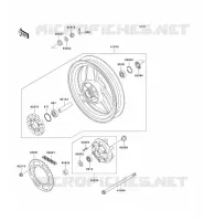 REAR HUB voor Kawasaki ZZR250 2001