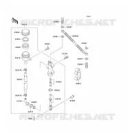 REAR MASTER CYLINDER voor Kawasaki ZZR250 2001