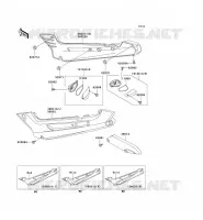 SIDE COVERS   CHAIN COVER voor Kawasaki ZZR250 2001