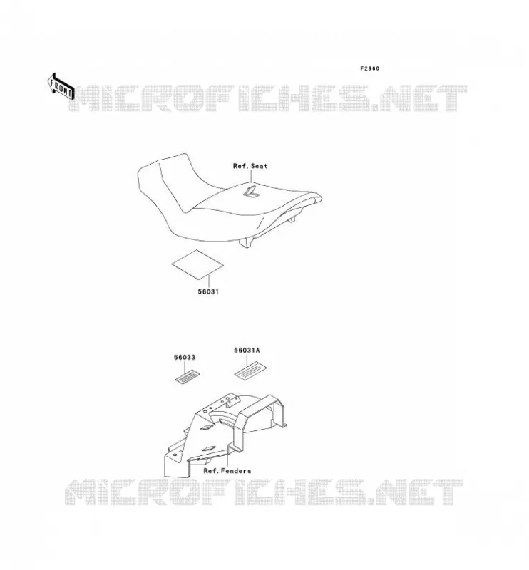 LABELS Kawasaki MOTOS 250 2001 ZZR250  EX250-H12