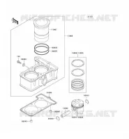 CYLINDER   PISTON  voor Kawasaki ZZR250 2003
