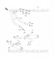 EXHAUST voor Kawasaki ZZR250 2003