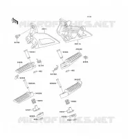 FOOTREST voor Kawasaki ZZR250 2003