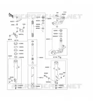 FRONT FORK voor Kawasaki ZZR250 2003