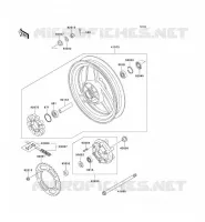 REAR HUB voor Kawasaki ZZR250 2003