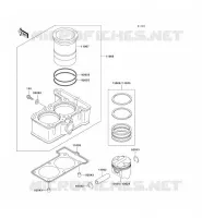CYLINDER   PISTON  voor Kawasaki ZZR250 2003