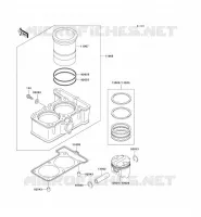 CYLINDER   PISTON  voor Kawasaki ZZR250 2003