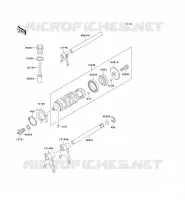 GEAR CHANGE DRUM   SHIFT FORKS voor Kawasaki ZZR250 2003