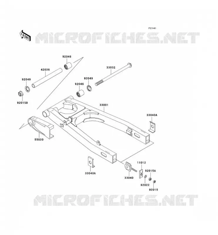 SWINGARM Kawasaki MOTOS 250 2007 ZZR250  EX250H7F