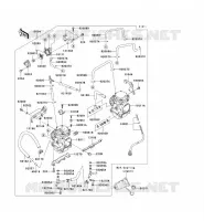 CARBURETOR voor Kawasaki NINJA 250R 2008