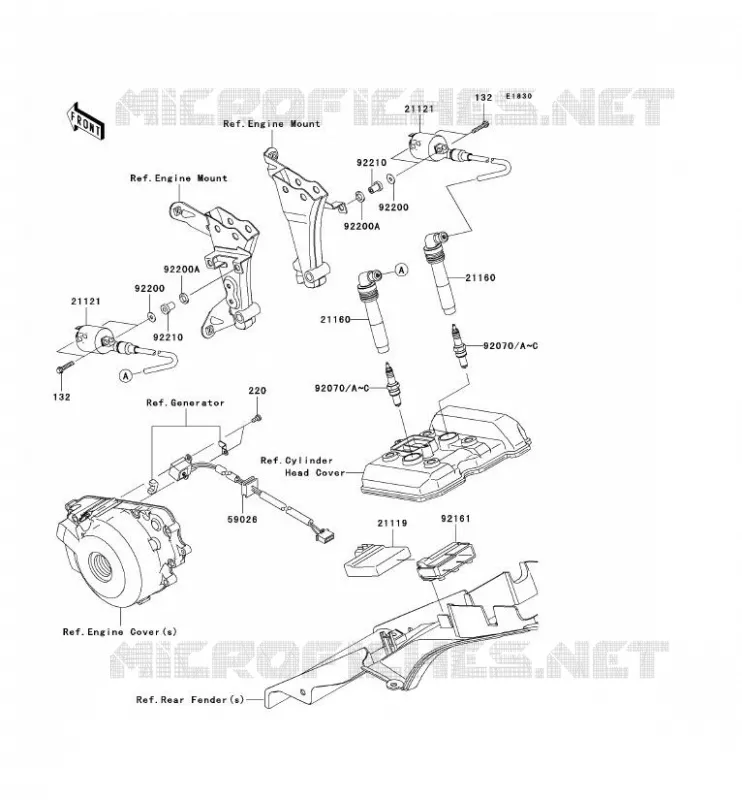 IGNITION SYSTEM Kawasaki MOTOS 250 2008 NINJA 250R  EX250J8F