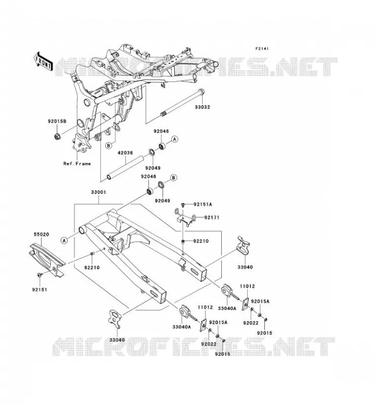 SWINGARM Kawasaki MOTOS 250 2012 NINJA 250R  EX250JCFA