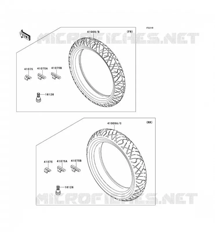 TIRES Kawasaki MOTOS 250 2010 NINJA 250R  EX250KAF