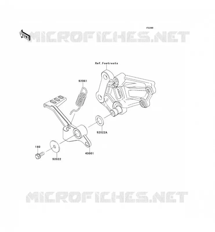 BRAKE PEDAL Kawasaki MOTOS 250 2011 NINJA 250R  EX250KBF