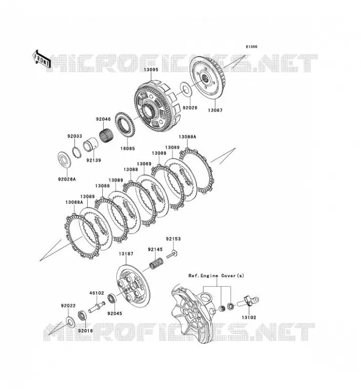 CLUTCH Kawasaki MOTOS 250 2011 NINJA 250R  EX250KBFA